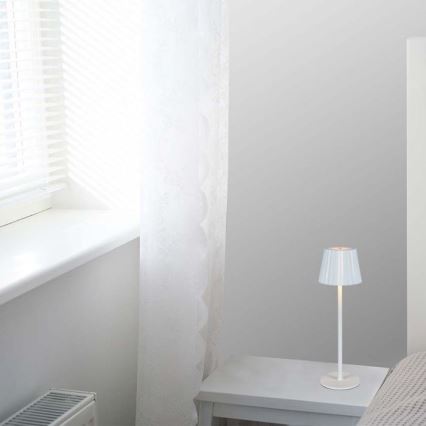LED Himmennettävä ladattava kosketuspöytävalaisin LED/4W/5V 3000-6000K 1800 mAh valkoinen