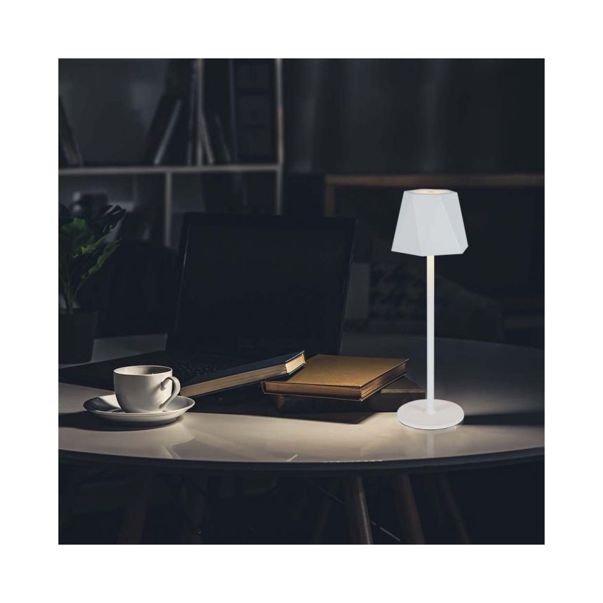 LED Himmennettävä ladattava kosketuspöytävalaisin LED/4W/5V 3000-6000K 1800 mAh valkoinen
