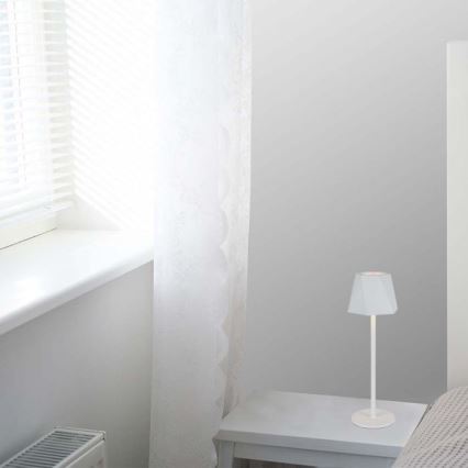 LED Himmennettävä ladattava kosketuspöytävalaisin LED/4W/5V 3000-6000K 1800 mAh valkoinen