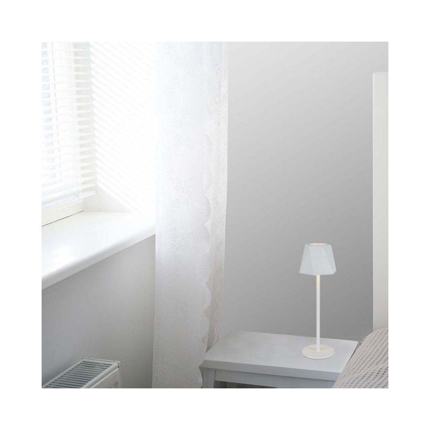 LED Himmennettävä ladattava kosketuspöytävalaisin LED/4W/5V 3000-6000K 1800 mAh valkoinen