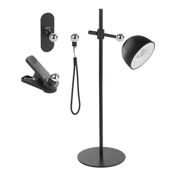 LED Himmennettävä ja ladattava pöytälamppu magneettinen 4in1 LED/4,2W/3,7V 4000K 1200mAh musta