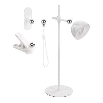 LED Himmennettävä ja ladattava pöytälamppu magneettinen 4in1 LED/4,2W/3,7V 4000K 1200mAh valkoinen