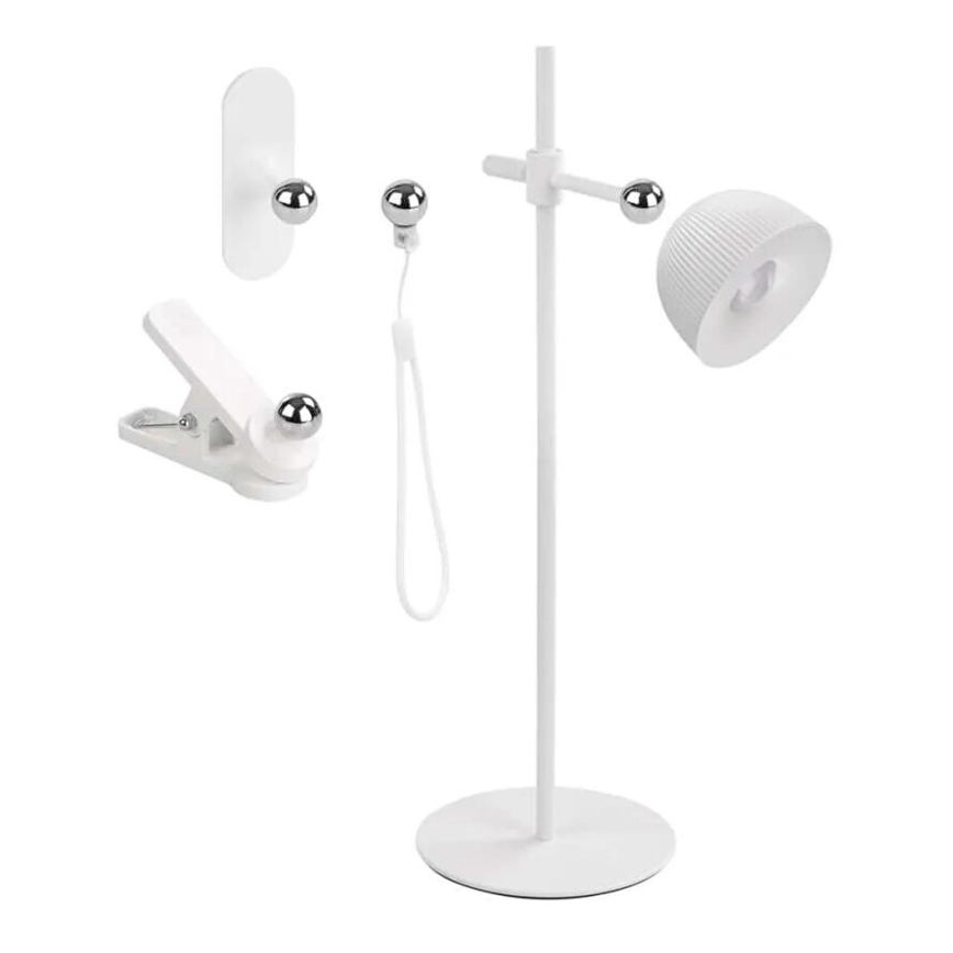 LED Himmennettävä ja ladattava pöytälamppu magneettinen 4in1 LED/4,2W/3,7V 4000K 1200mAh valkoinen