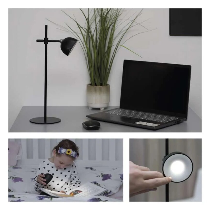 LED Himmennettävä ja ladattava pöytälamppu magneettinen 4in1 LED/4,2W/3,7V 4000K 1200mAh musta
