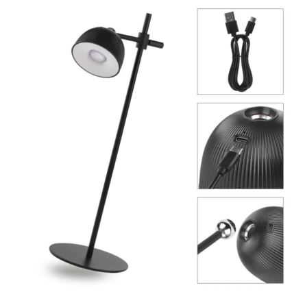 LED Himmennettävä ja ladattava pöytälamppu magneettinen 4in1 LED/4,2W/3,7V 4000K 1200mAh musta