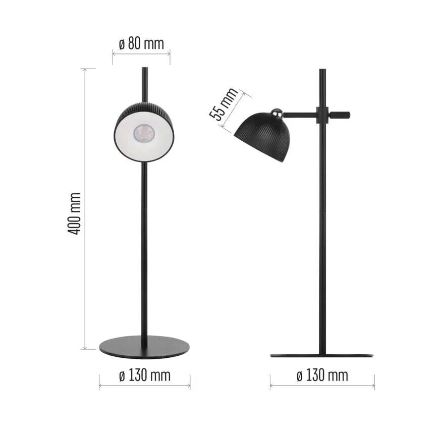 LED Himmennettävä ja ladattava pöytälamppu magneettinen 4in1 LED/4,2W/3,7V 4000K 1200mAh musta