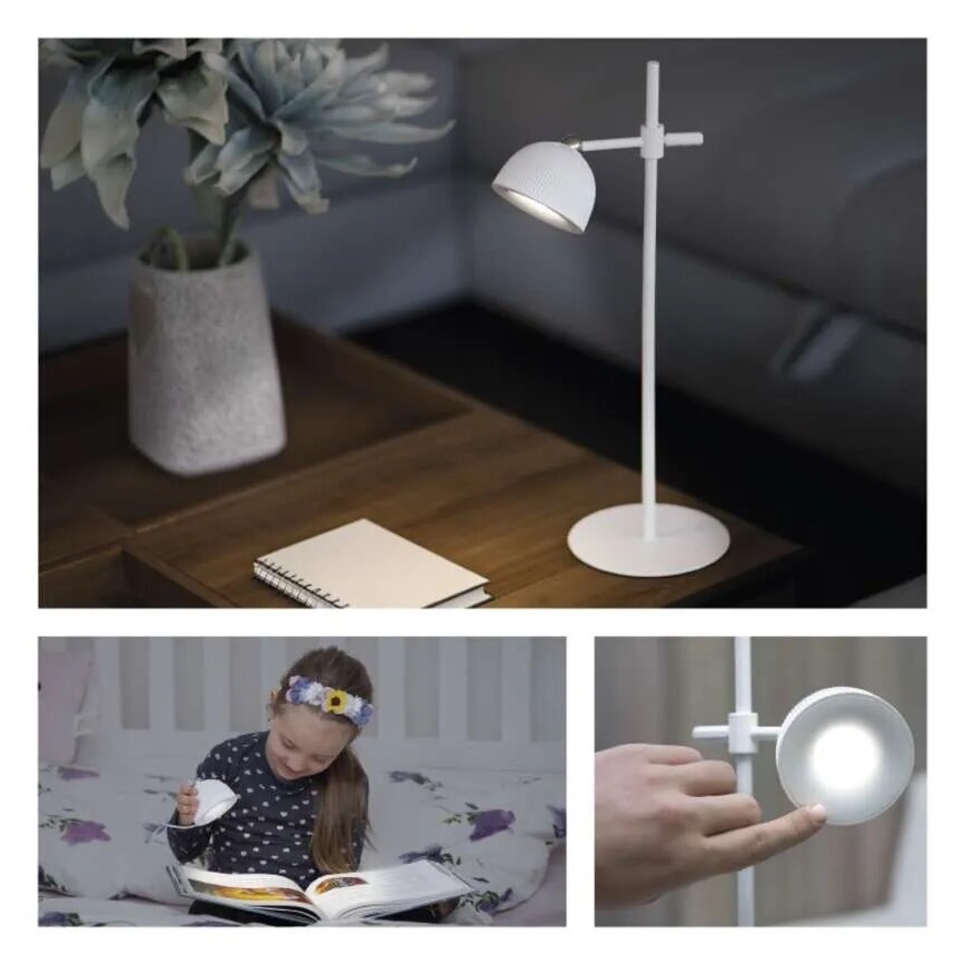 LED Himmennettävä ja ladattava pöytälamppu magneettinen 4in1 LED/4,2W/3,7V 4000K 1200mAh valkoinen