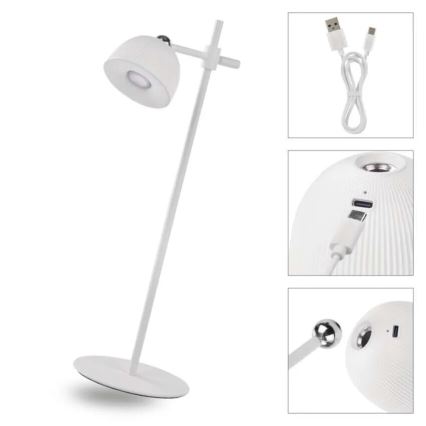 LED Himmennettävä ja ladattava pöytälamppu magneettinen 4in1 LED/4,2W/3,7V 4000K 1200mAh valkoinen