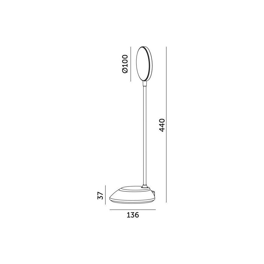 LED Himmennettävä ja ladattava pöytälamppu VISUA LED/5W/5V 3000-5000K 1200 mAh sininen