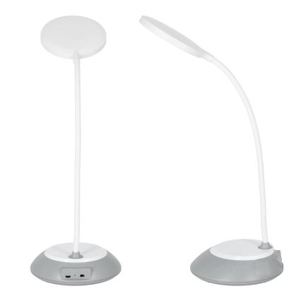 LED Himmennettävä ja ladattava pöytälamppu VISUA LED/5W/5V 3000-5000K 1200 mAh harmaa