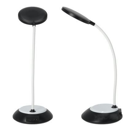LED Himmennettävä ja ladattava pöytälamppu VISUA LED/5W/5V 3000-5000K 1200 mAh musta