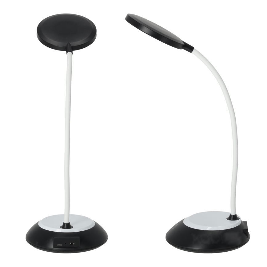 LED Himmennettävä ja ladattava pöytälamppu VISUA LED/5W/5V 3000-5000K 1200 mAh musta