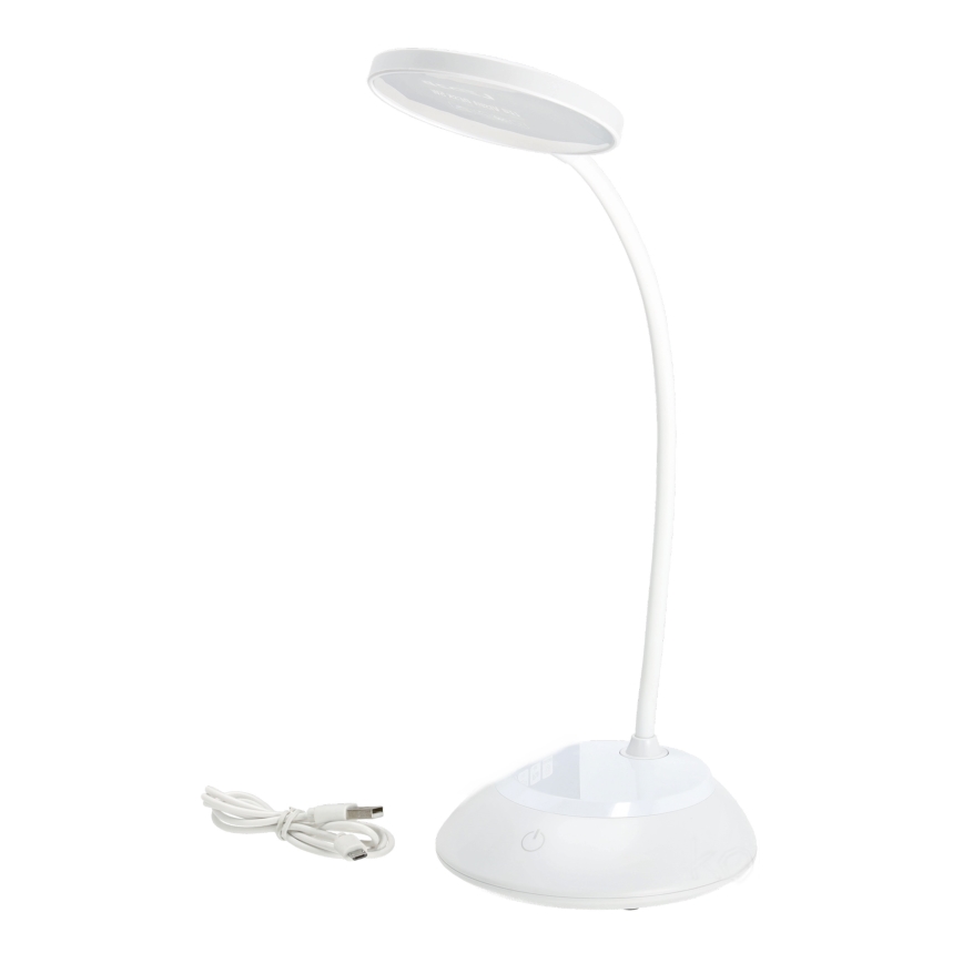LED Himmennettävä ja ladattava pöytälamppu VISUA LED/5W/5V 3000-5000K 1200 mAh valkoinen