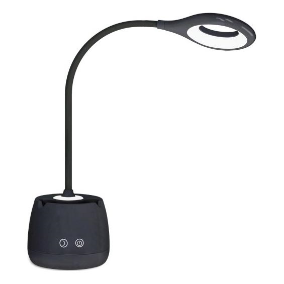 LED Himmennettävä joustava ladattava pöytävalaisin LUSIA LED/5W/5V 3000/4000K 1200 mAh musta