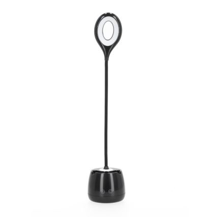 LED Himmennettävä joustava ladattava pöytävalaisin LUSIA LED/5W/5V 3000/4000K 1200 mAh musta