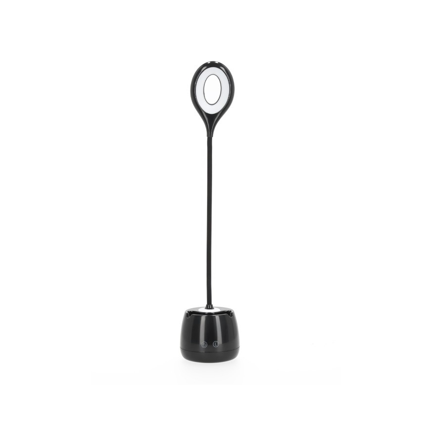 LED Himmennettävä joustava ladattava pöytävalaisin LUSIA LED/5W/5V 3000/4000K 1200 mAh musta