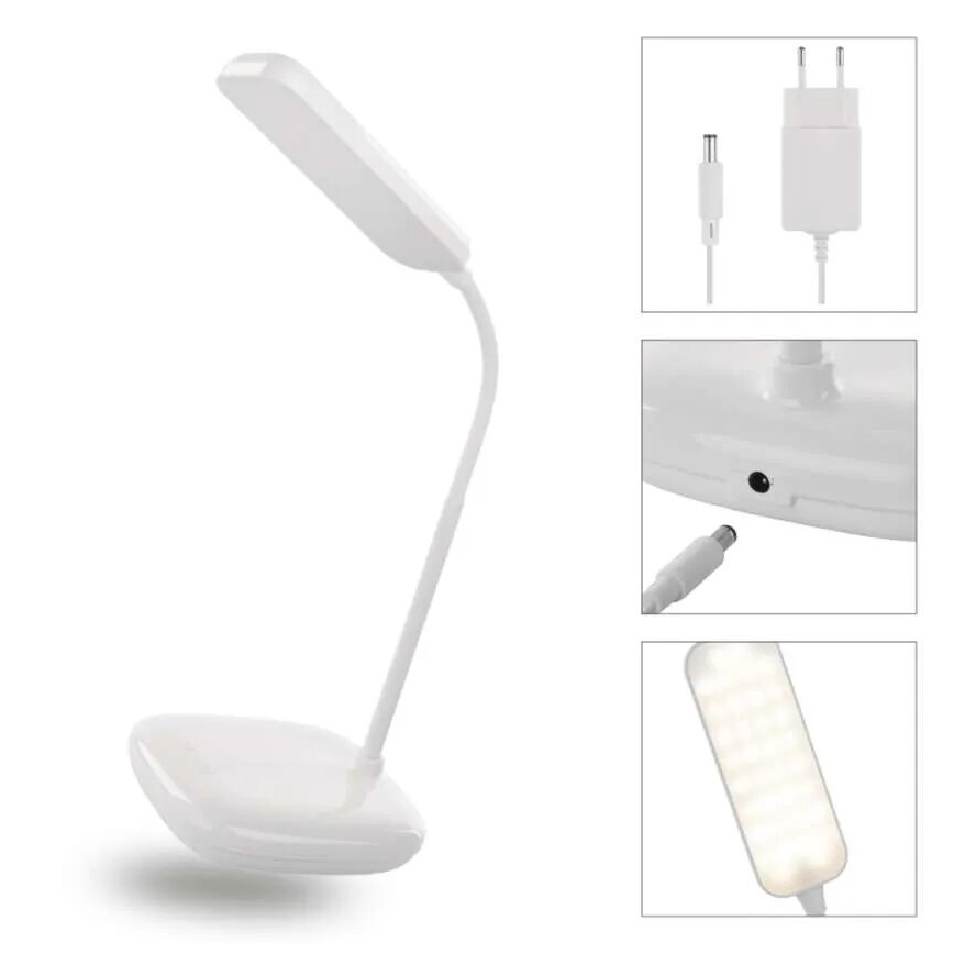 LED Himmennettävä joustava pöytävalaisin LED/12W/230V 3000K/4000K/6500K valkoinen