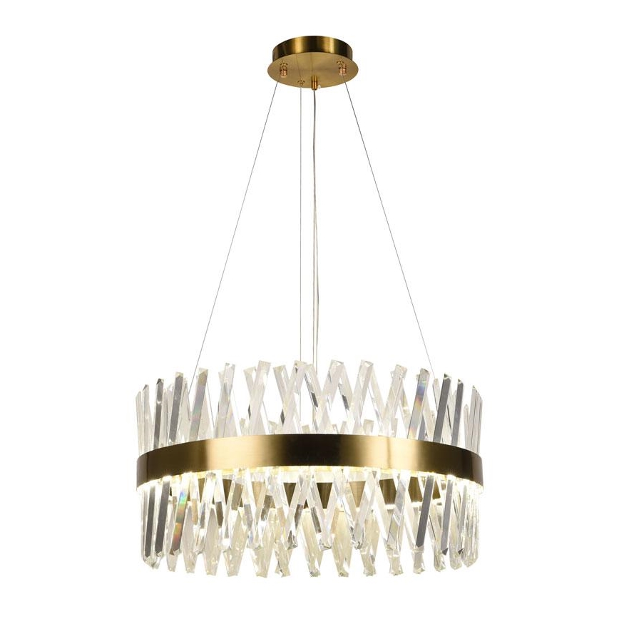 LED himmennettävä kristallikruunu johdolla LED/80W/230V 3000-6500K kulta + kaukosäädin