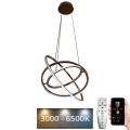 LED himmennettävä kattokruunu johdolla LED/105W/230V 3000-6500K halkaisija 60 cm + kaukosäädin