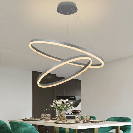 LED-himmennettävä kattokruunu johdossa LED/100W/230V 3000-6500K + kaukosäädin
