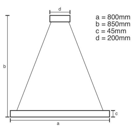 LED-himmennettävä kattokruunu johdossa LED/100W/230V 3000-6500K + kaukosäädin