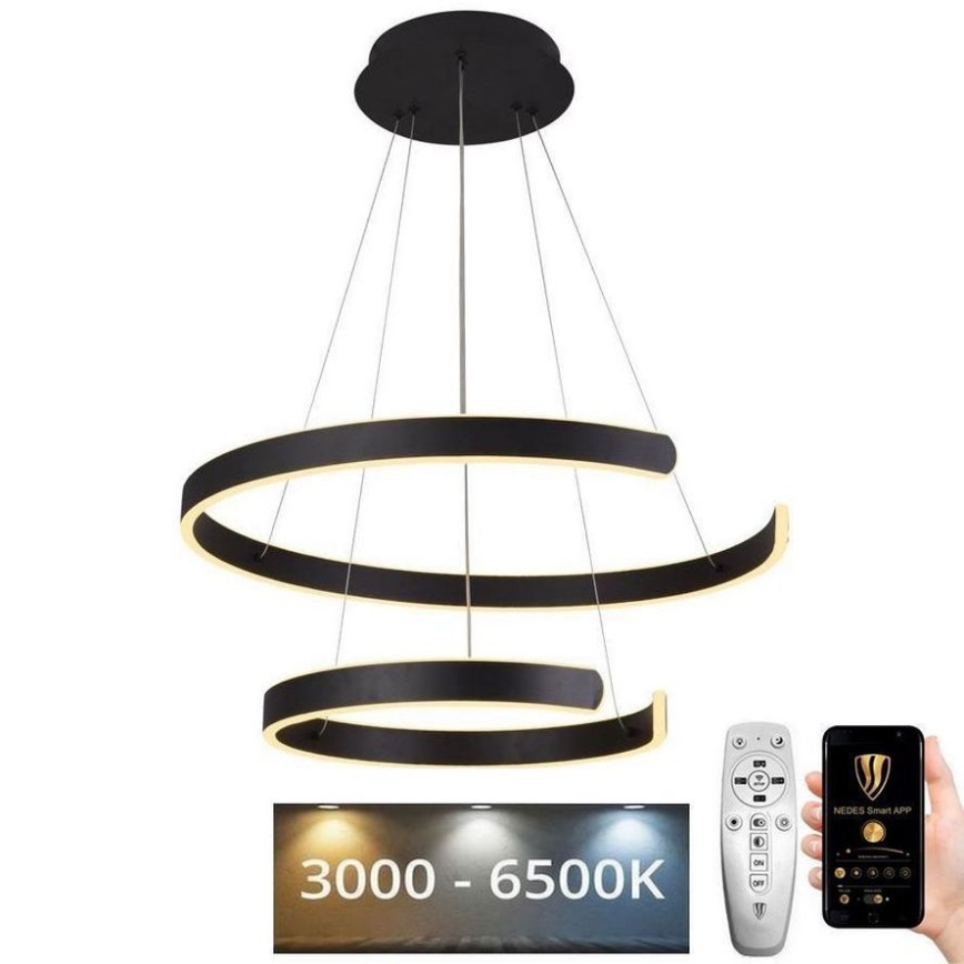 LED-himmennettävä kattokruunu johdossa LED/120W/230V 3000-6500K + kaukosäädin