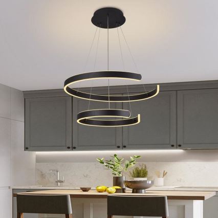 LED-himmennettävä kattokruunu johdossa LED/120W/230V 3000-6500K + kaukosäädin