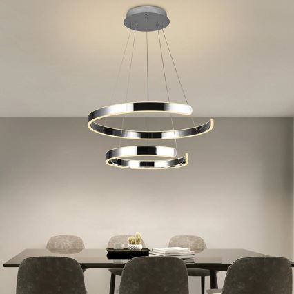 LED-himmennettävä kattokruunu johdossa LED/120W/230V 3000-6500K + kaukosäädin