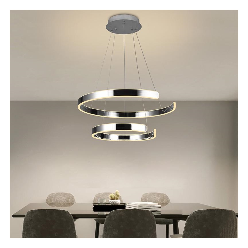 LED-himmennettävä kattokruunu johdossa LED/120W/230V 3000-6500K + kaukosäädin