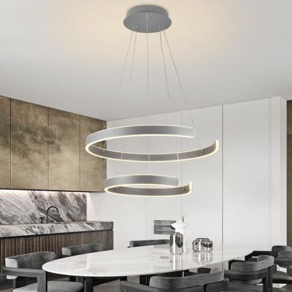 LED-himmennettävä kattokruunu johdossa LED/120W/230V 3000-6500K + kaukosäädin