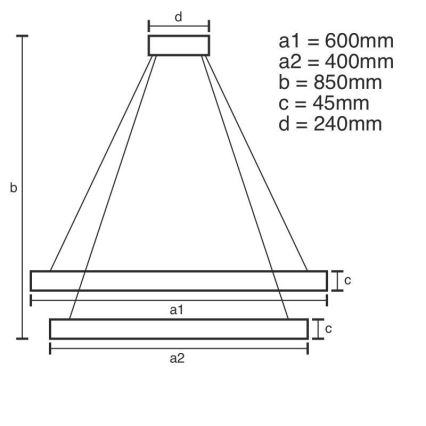 LED-himmennettävä kattokruunu johdossa LED/120W/230V 3000-6500K + kaukosäädin