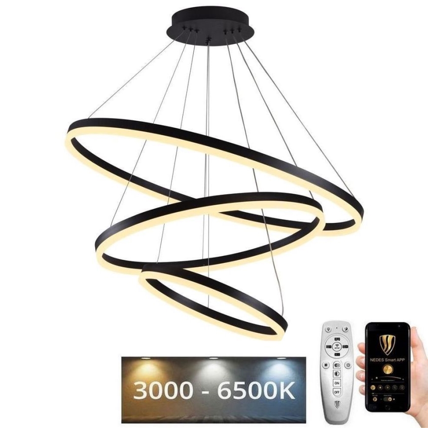 LED-himmennettävä kattokruunu johdossa LED/125W/230V 3000-6500K + kaukosäädin