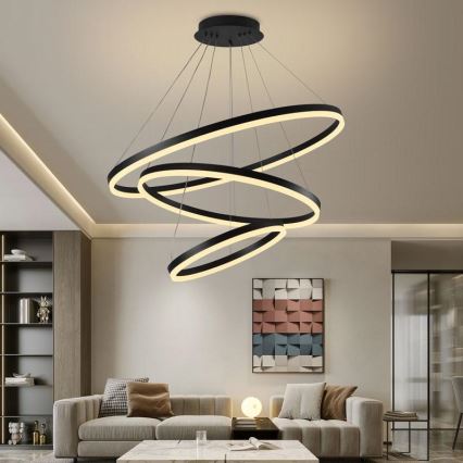 LED-himmennettävä kattokruunu johdossa LED/125W/230V 3000-6500K + kaukosäädin