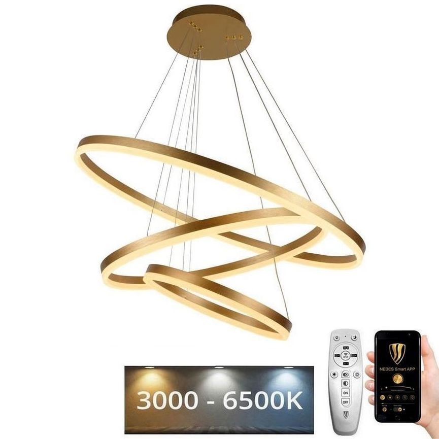 LED-himmennettävä kattokruunu johdossa LED/125W/230V 3000-6500K + kaukosäädin
