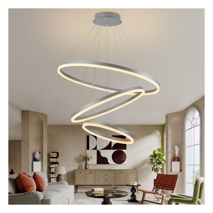 LED-himmennettävä kattokruunu johdossa LED/125W/230V 3000-6500K + kaukosäädin