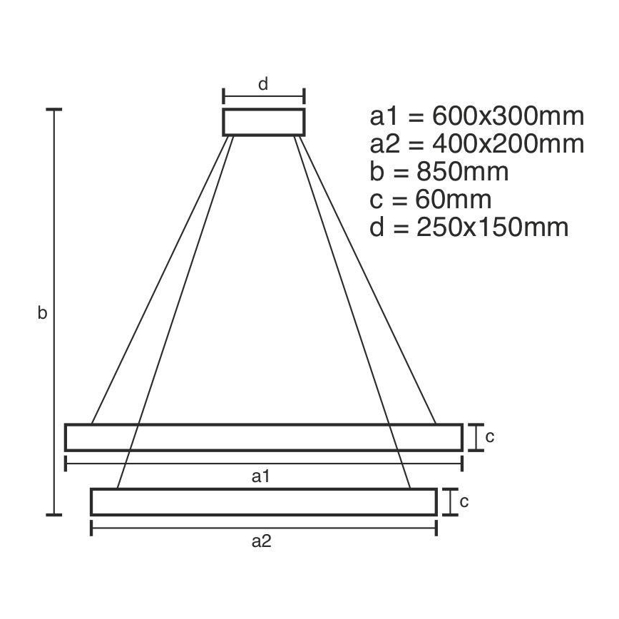 LED-himmennettävä kattokruunu johdossa LED/130W/230V 3000-6500K + kaukosäädin