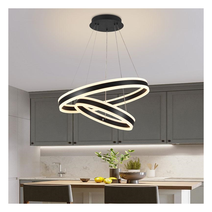 LED-himmennettävä kattokruunu johdossa LED/135W/230V 3000-6500K + kaukosäädin