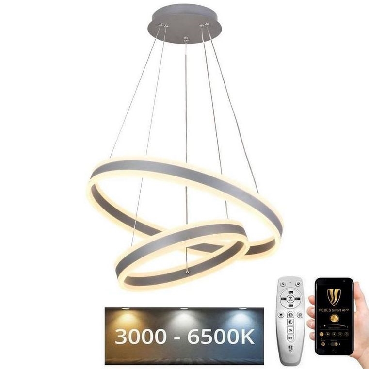 LED-himmennettävä kattokruunu johdossa LED/135W/230V 3000-6500K + kaukosäädin