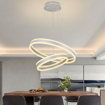 LED-himmennettävä kattokruunu johdossa LED/135W/230V 3000-6500K + kaukosäädin