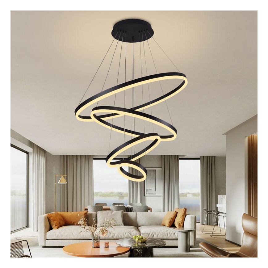 LED-himmennettävä kattokruunu johdossa LED/165W/230V 3000-6500K + kaukosäädin