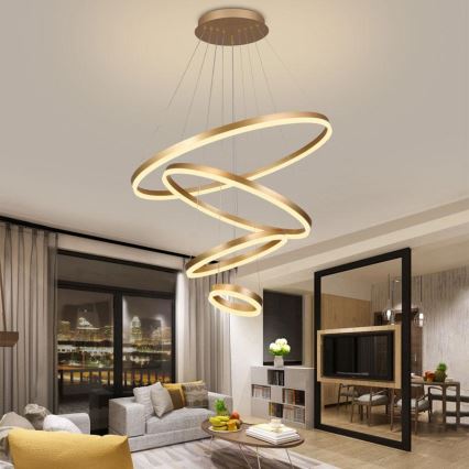 LED-himmennettävä kattokruunu johdossa LED/165W/230V 3000-6500K + kaukosäädin