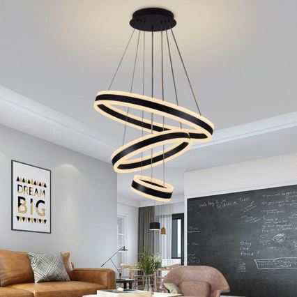 LED-himmennettävä kattokruunu johdossa LED/165W/230V 3000-6500K + kaukosäädin