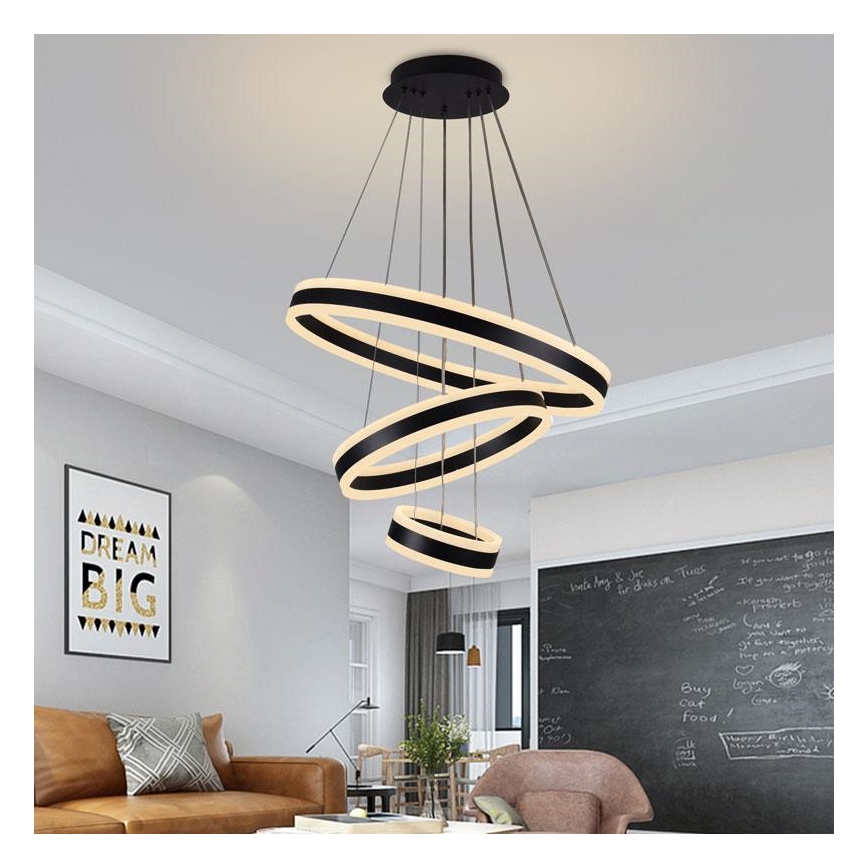 LED-himmennettävä kattokruunu johdossa LED/165W/230V 3000-6500K + kaukosäädin