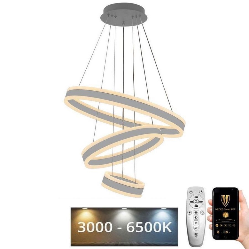 LED-himmennettävä kattokruunu johdossa LED/165W/230V 3000-6500K + kaukosäädin