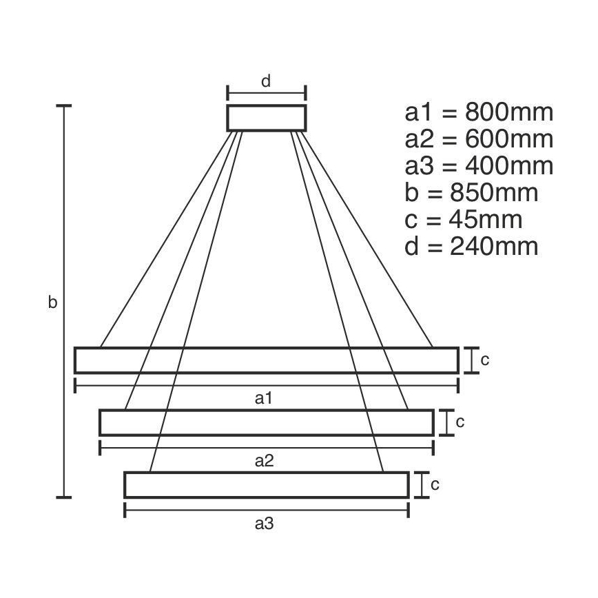 LED-himmennettävä kattokruunu johdossa LED/220W/230V 3000-6500K + kaukosäädin