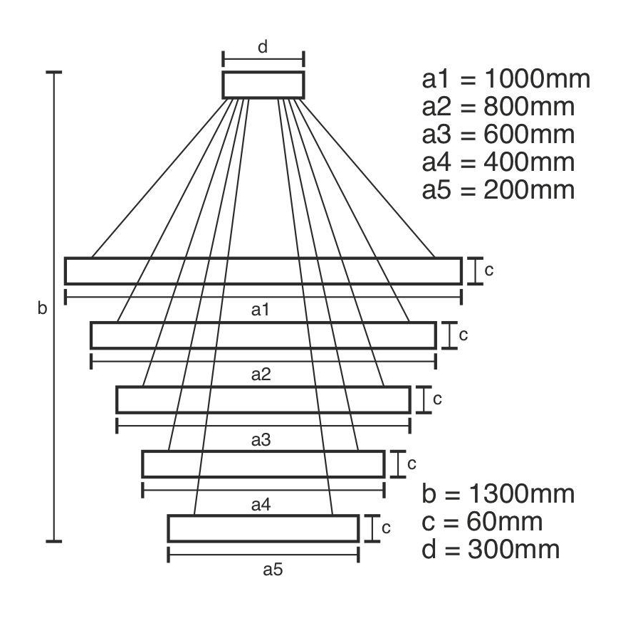 LED-himmennettävä kattokruunu johdossa LED/420W/230V 3000-6500K + kaukosäädin