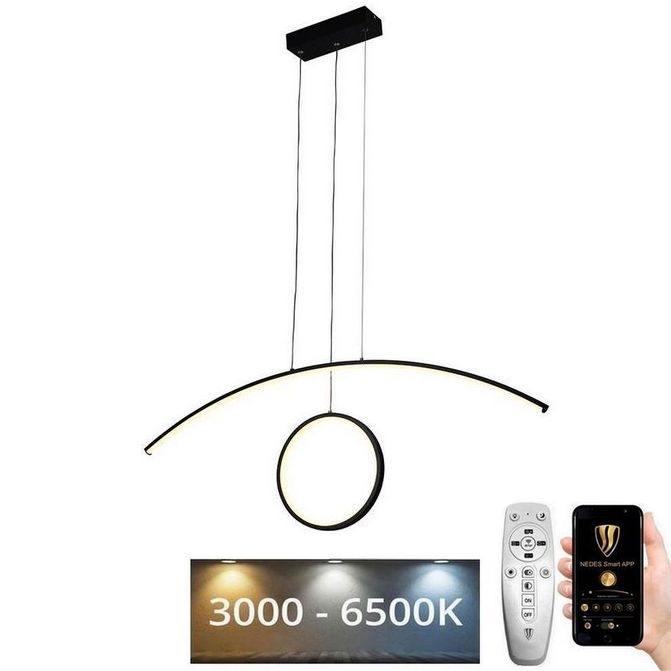 LED-himmennettävä kattokruunu johdossa LED/55W/230V 3000-6500K + kaukosäädin