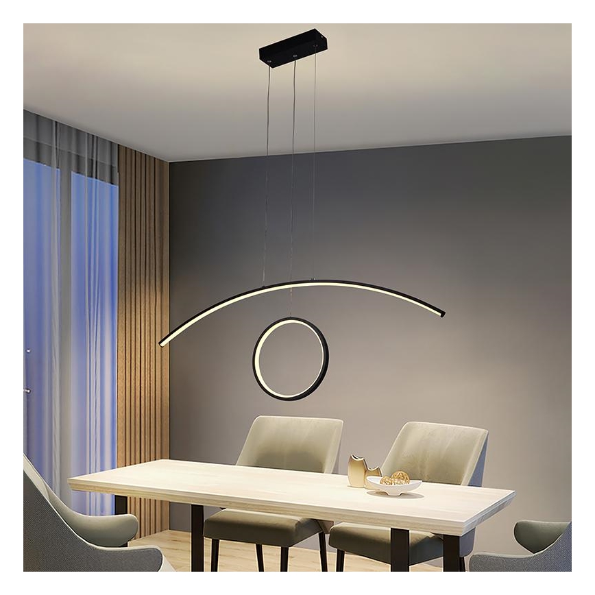 LED-himmennettävä kattokruunu johdossa LED/55W/230V 3000-6500K + kaukosäädin