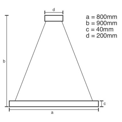 LED-himmennettävä kattokruunu johdossa LED/55W/230V 3000-6500K + kaukosäädin