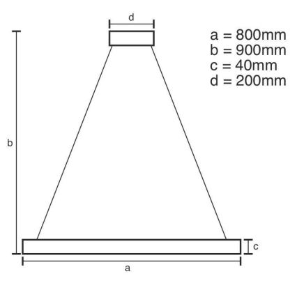 LED-himmennettävä kattokruunu johdossa LED/55W/230V 3000-6500K + kaukosäädin